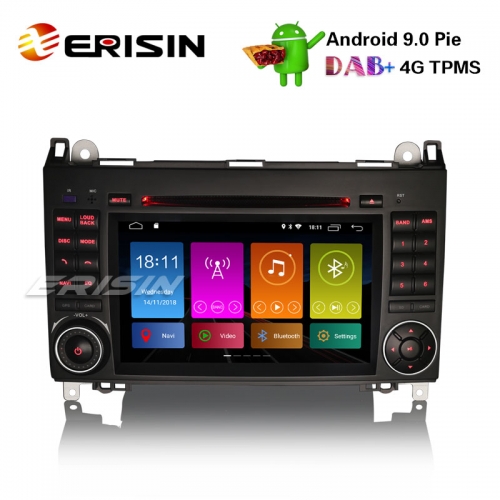 Erisin ES2972B 7" Android 9.0 Autoradio DAB+ TPMS GPS Mercedes A/B Klasse Viano Sprinter Vito Navi