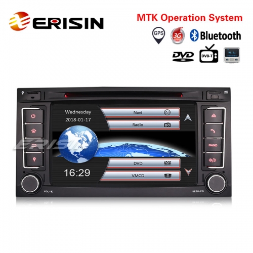 Erisin ES7156T 7" Autoradio für VW Touareg T5 Transporter Multivan GPS DAB+ DVB-T2 RDS Navi DVD 3G