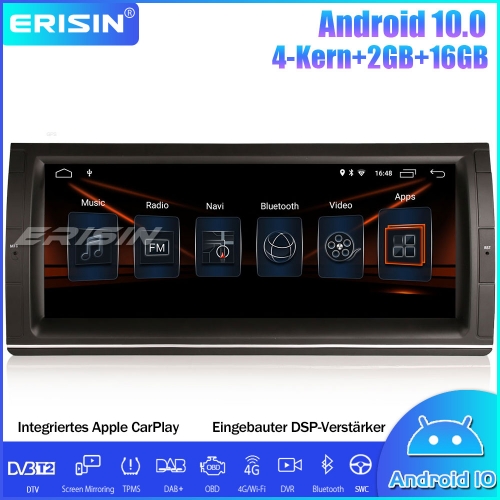 Erisin ES3003B 10.25" Android 10.0 Autoradio GPS Wifi DSP CarPlay  BMW 5er E39 E53 X5 M5 Sat Nav TPMS/DAB-IN