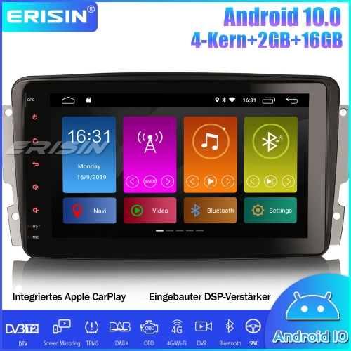 Erisin ES3089C DSP DAB + Android 10.0 GPS Autoradio CarPlay Wifi OBD Canbus für Mercedes Benz Klasse C/G/CLK W203 W209 Viano Vito