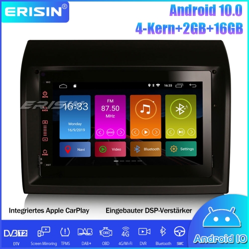 Erisin ES3074F Android 10.0 Autoradio DAB+ CarPlay Navi OBD Für Fiat Ducato Citroen Jumper Peugeot Boxer