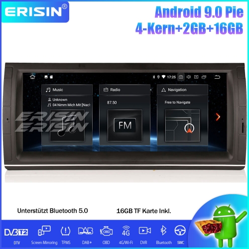 Erisin ES1253B 10.25" Android 9.0 Autoradio DAB+GPS CarPlay Wifi OBD DVB-T2 Navi BMW 5er E39 E53 M5 X5