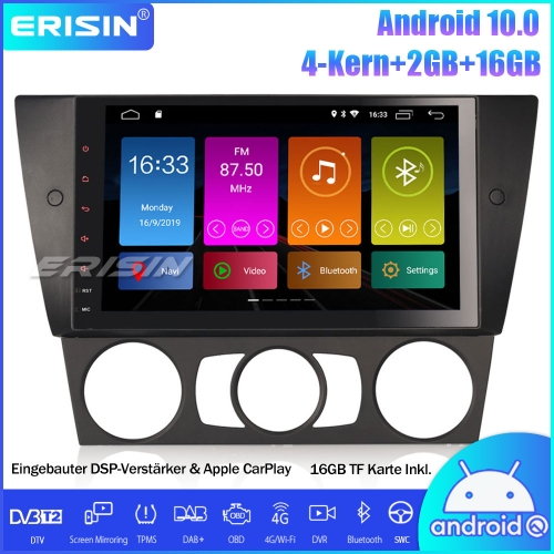 Erisin ES3190B 9" DSP Android 10.0 Autoradio DAB + Navi WIFI OBD CarPlay für BMW 3er E90 E91 E92 E93
