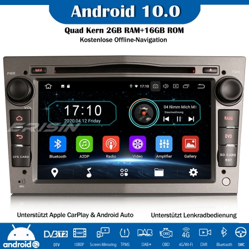 Erisin ES5960PG Android 10.0 Autoradio GPS WiFi CarPlay DAB+ TPMS DTV OBD Navi SWC Für Opel Corsa Zafira Astra Antara Combo Vivaro