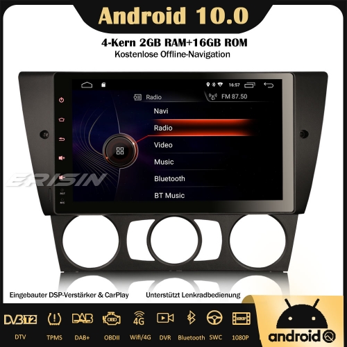 Erisin ES4290B 9" DSP DAB+Android 10.0 Autoradio GPS CarPlay Wifi RDS OBD SWC DVB-T2 Bluetooth Für BMW 3er E90 E91 E92 E93 Navi