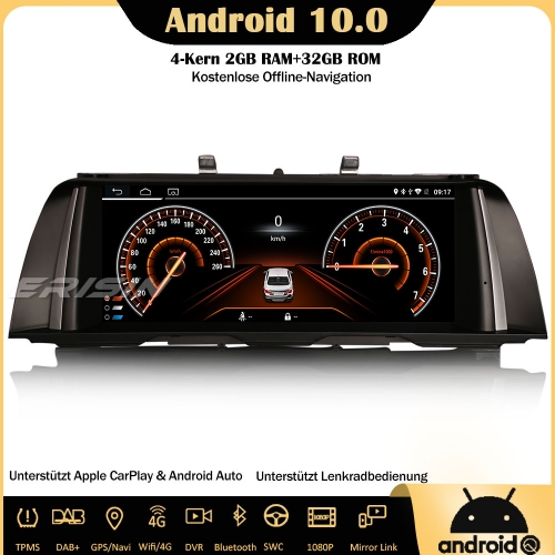Erisin ES2625B 10.25" DAB+ Android 10.0 Autoradio GPS Navi SWC Canbus CarPlay IPS RDS DVR 4G Für BMW 5 Serie F10/F11 mit NBT Navi