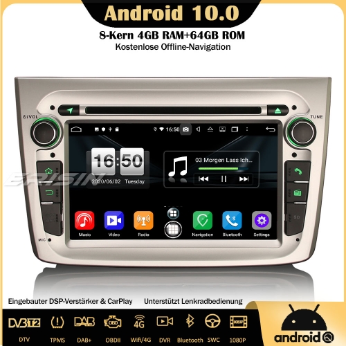 Erisin ES8730SM 8-Kern DSP DAB+Android 10.0 Autoradio GPS CarPlay OBD DVD Wifi TPMS SWC DVB-T2 4G Für Alfa Romeo Mito