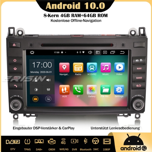 Erisin ES8121B 8" 8-Kern Android 10.0 DAB+DSP Autoradio CarPlay OBD GPS DVD SWC TPMS RDS 4G Für Mercedes Benz A/B Klasse Sprinter Viano Vito Crafter