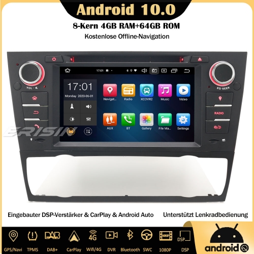 Erisin ES8167B 8-Kern DSP Android 10.0 Autoradio CarPlay DAB+OBD GPS SWC DTV RDS Navi 4G DVD Bluetooth Für BMW 3er E90 E91 E92 E93