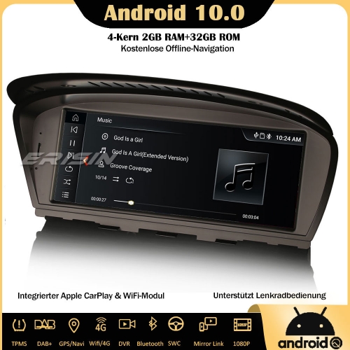 Erisin ES3160c 8.8" Android 10.0 Autoradio DAB+GPS IPS CarPlay Wifi SWC Navi Für BMW 3er E90 E91 E92 E93 5er E60 E61 E63 CCC