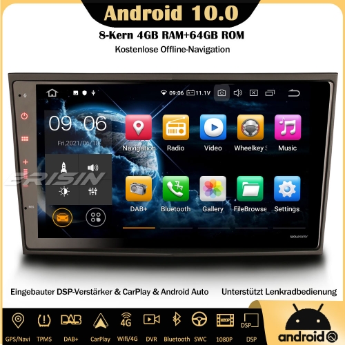 Erisin ES8106P Android 10.0 8-Kern Autoradio GPS DSP DAB+ 4G WiFi DVBT2 TPMS BT OBD2 Navi für Opel Astra Corsa Antara Meriva Vectra Zafira