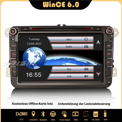 Erisin ES7285V OPS Autoradio mit GPS Navi DTV SWC Bluetooth RDS USB DVD Für VW Golf 5/6 Polo Passat Tiguan Sharan T5 Leon