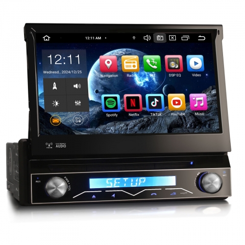 Erisin ES8588U 8-core Android 16 Detachable Car Radio GPS Navi CarPlay DAB+ Android Auto BT5.0 DSP WLAN CD DVB-T2 OBD2 RDS USB 4G