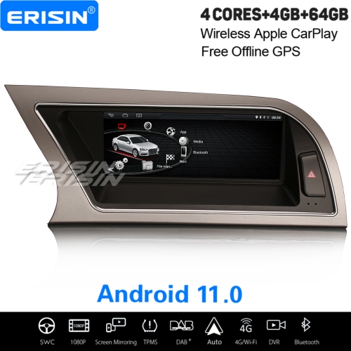 8,8" IPS 64GB Android 11.0 Autoradio Pour Audi A4 2013-2016 CarPlay&Android Auto DAB+ Navi Canbus TPMS DVR Bluetooth WiFi 4G ES3614A