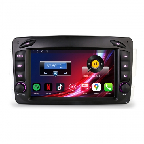 Erisin 64Go Android 14 Autoradio Navi pour Mercedes Benz Classe C/CLK/G/A W203 C209 Viano Vito CarPlay Android Auto WiFi 4G USB Bluetooth DAB+ ES6663C
