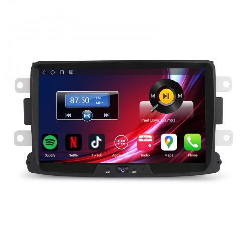 Erisin Qualcomm 64Go Android 14 Autoradio Navi pour Renault Dacia Duster Logan Sandero Dokker Lodgy CarPlay Android Auto WiFi Bluetooth DAB+ ES6629D