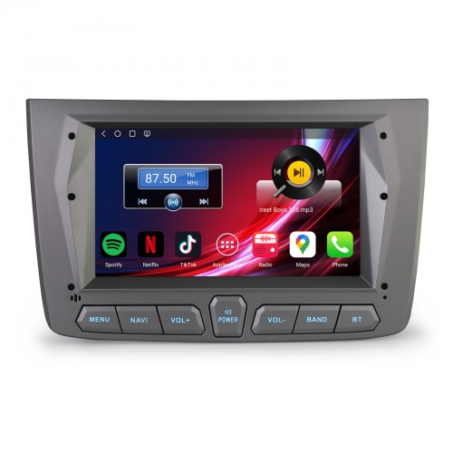 Erisin Qualcomm 8 Cœurs 4+64Go Android 14 Autoradio Navigateur pour Alfa Romeo Mito 2008-2019 CarPlay Android Auto WiFi 4G USB Bluetooth DAB+ ES6630M