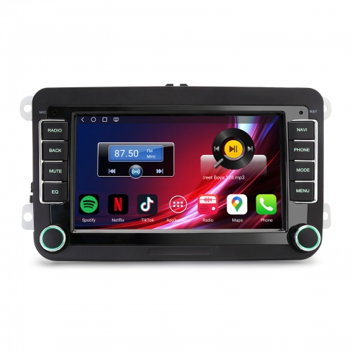 Erisin Qualcomm 64Go Android 14 Autoradio Navi pour VW Passat B6 Golf 5/6 Tiguan T5 SKODA SEAT CarPlay Android Auto WiFi 4G USB Bluetooth DAB+ ES6635V
