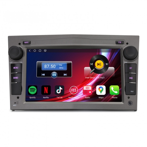 Erisin Qualcomm 4Go+64Go Android 14 Autoradio Navi pour Opel Astra H Corsa C/D Signum Vectra CarPlay Android Auto WiFi 4G USB Bluetooth DAB+ ES6660PG