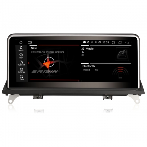Erisin 10,25" IPS 4Go+64Go Android 14 DAB+ Autoradio pour BMW X5 E70 X6 E71 CCC Idrive GPS CarPlay Android Auto Navigateur Bluetooth WiFi 4G ES3270C