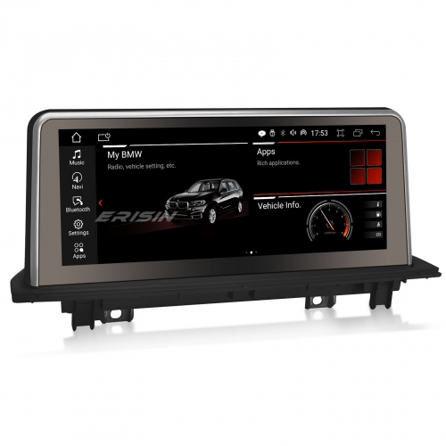 Erisin 10,25" IPS 4Go+64Go Android 14 DAB+ Autoradio pour BMW X1 F48 NBT Idrive GPS Wireless CarPlay Android Auto Navigateur Bluetooth WiFi 4G ES3248N