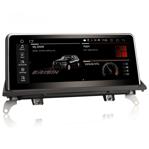 Erisin 10,25" IPS 4Go+64Go Android 14 DAB+ Autoradio pour BMW X5 E70 X6 E71 CIC Idrive GPS CarPlay Android Auto Navigateur Bluetooth WiFi 4G ES3270I