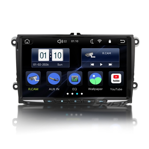 Erisin 9" DAB+ Radio Digital Autoradio Linux pour VW Polo Golf 5/6 Passat Jetta Tiguan Touran T5 SKODA SEAT Navi CarPlay Android Auto Bluetooth ES691V