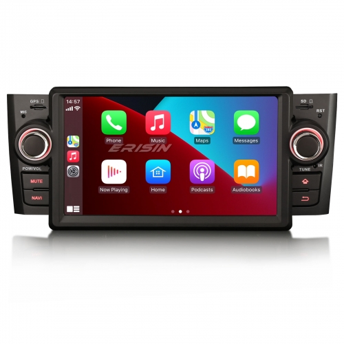 Erisin 8-Cœur Android 14 IPS 4Go+64Go Autoradio pour Fiat Punto/Linea CarPlay Android Auto WiFi 4G Bluetooth DVR Canbus SD TPMS DAB+ GPS Navi ES8923L