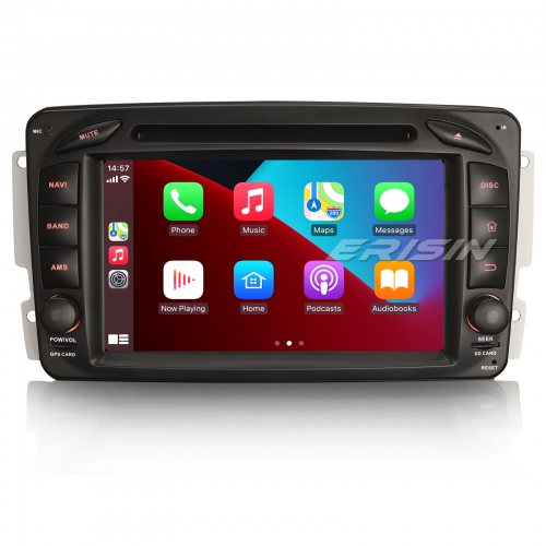 Erisin Android 14 8 Core 4GB+64GB Head Unit for Mercedes Benz C/CLK/G/A Class W203 W209 Viano Vito CD CarPlay Android Auto WiFi 4G DAB+ Satnav ES8916C
