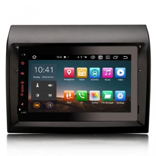 Erisin 8 Cœurs 4Go+64Go Android 14 Autoradio DAB+ Navi pour Fiat Ducato Citroen Jumper Peugeot Boxer CarPlay Android Auto WiFi Bluetooth USB ES8570D