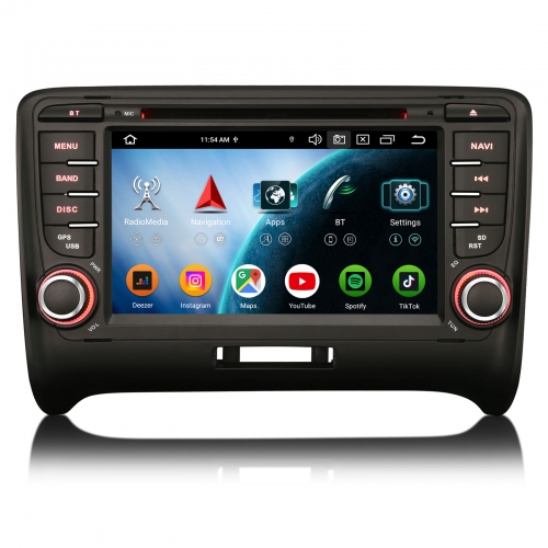 Erisin 8 Cœurs 8Go+128Go Android 16 DAB+ Autoradio pour AUDI TT MK2 2006-2014 GPS Navigateur CarPlay Android Auto WiFi 4G USB DSP CD Bluetooth ES9177A Erisin 8 Cœurs 8Go+128Go Android 16 DAB+ Autoradio pour AUDI TT MK2 2006-2014 GPS Navigateur CarPlay Android Auto WiFi 4G USB DSP CD Bluetooth ES9177A