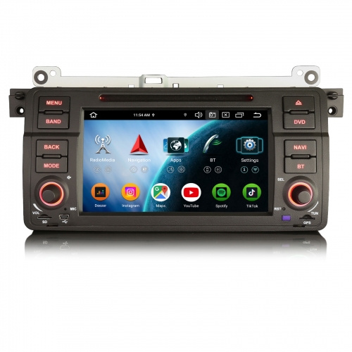 Erisin 8 Core 8GB+128GB Android 16 DAB+ Head Unit for BMW 3 Series E46 Rover 75 MG ZT Satnav CarPlay Android Auto WiFi 4G USB DSP CD Bluetooth ES9146B Erisin 8 Core 8GB+128GB Android 16 DAB+ Head Unit for BMW 3 Series E46 Rover 75 MG ZT Satnav CarPlay Android Auto WiFi 4G USB DSP CD Bluetooth ES9146B