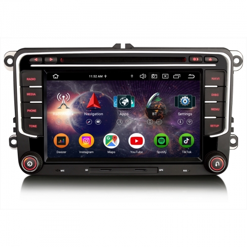 Erisin 8 Core 8GB+128GB Android 16 DAB+ Head Unit for VW EOS Golf MK5/6 Passat B6 Tiguan Skoda SEAT Satnav CarPlay Android Auto WiFi 4G USB CD ES9135V Erisin 8 Core 8GB+128GB Android 16 DAB+ Head Unit for VW EOS Golf MK5/6 Passat B6 Tiguan Skoda SEAT Satnav CarPlay Android Auto WiFi 4G USB CD ES9135V