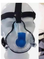 Ventilator mask with graphite parts
