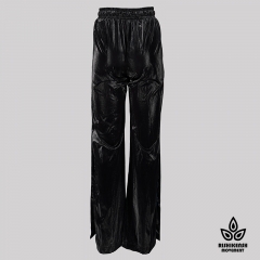 Sparkling Dark Lightweight Trousers with Splits at Sides