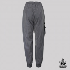 Drawstring Pants with Functional Pockets and Fitted Hems