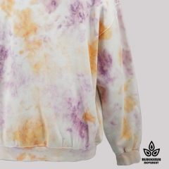 Purple Met Orange Tie-Dye Fleece Sweatshirt