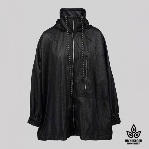Lightweight Jacket with a Pocket at Front in Black