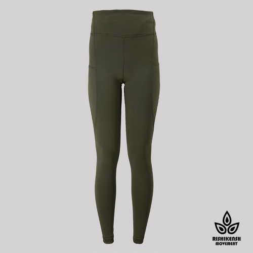 Speed Up High-Rise Yoga Tights in Dark OLive