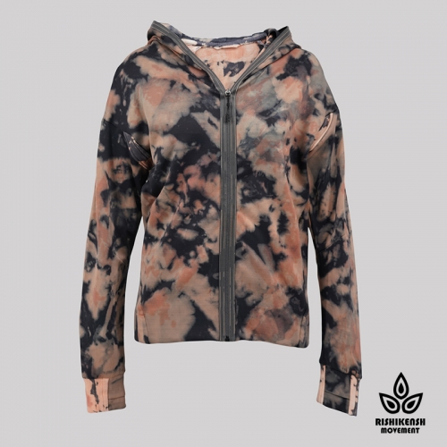 Tie-Dye Soft Long-Sleeve Zip-Up Hoodie