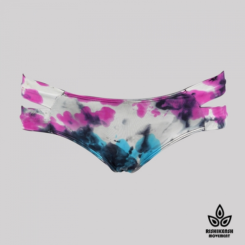 Pink and Blue Tie-Dye Bikini Bottom