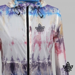 Tie-Dye Waterproof Lightweight Zip Fastening Jacket