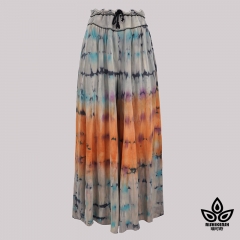 Model blend tie-dye high waist wide-leg pants