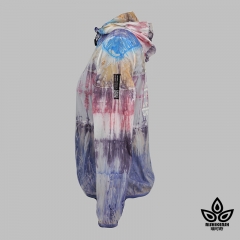 Tie-Dye Waterproof Lightweight Zip Fastening Jacket