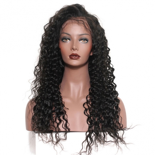 QueenWeaveHair Short Deep Curly Wig HD Transparent Lace Full Lace Wig