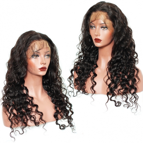 QueenWeaveHair Wet And Wavy Lace Front Wig With Baby Hair For Sale