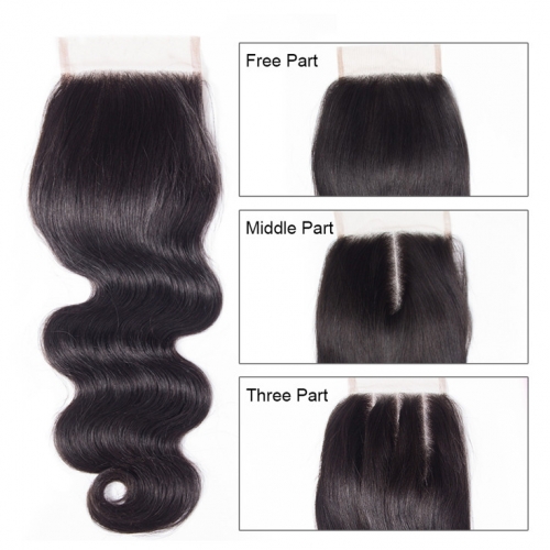 QueenWeaveHair Virgin Human Hair Closure Body Wave For Sale Only