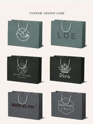 High end custom shopping paper bags clothing bags custom logo