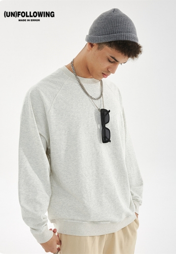 (UN)FOLLOWING Autumn & winter new round neck loose unisex cotton hoodie