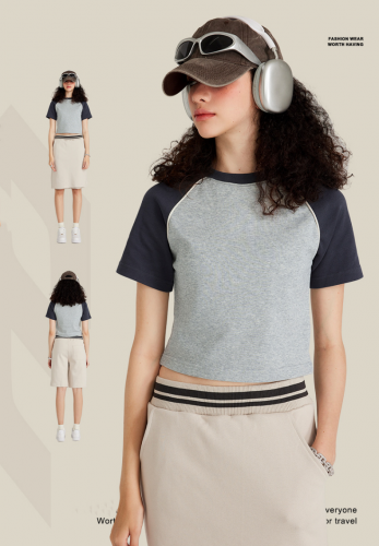 Vintage Cropped Raglan Sleeve Women's T-Shirt